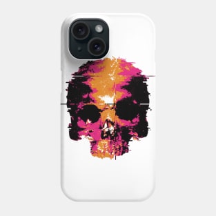 Skull Glitch (red) Phone Case