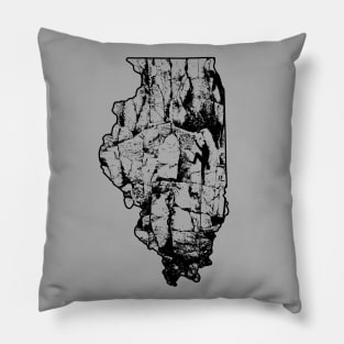 Rock Climbing Illinois Rock Climber State Map Pillow