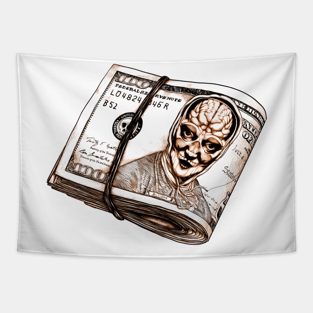 Brain Dollar Tapestry by fakeface