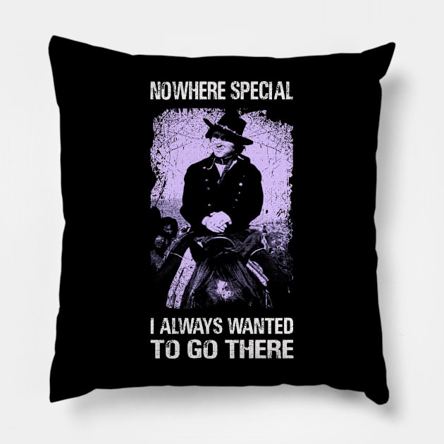 The Black Sheriff Rides Again - Embrace the Iconic Saddles Tee! Pillow by TheBlingGroupArt