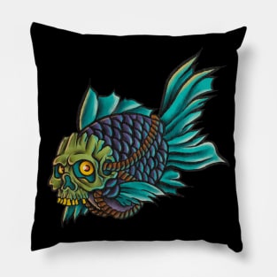 Skull fish Pillow