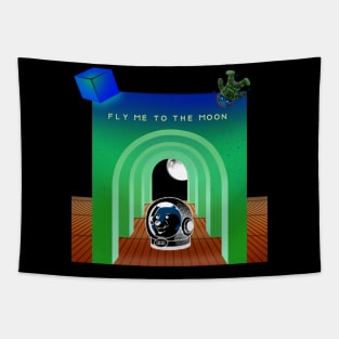 Dogecoin fly to the moon 4 Tapestry