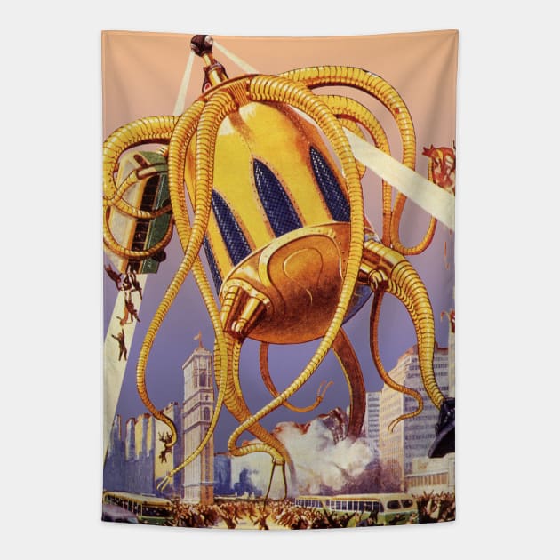 Vintage Science Fiction Tapestry by MasterpieceCafe