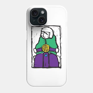 Retro Scooter, Classic Scooter, Scooterist, Scootering, Scooter Rider, Mod Art Phone Case