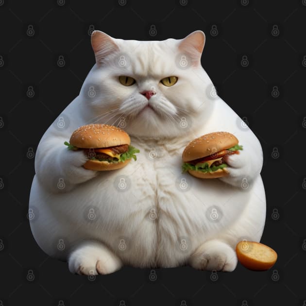 CUTE FAT CAT BURGER by JWOLF