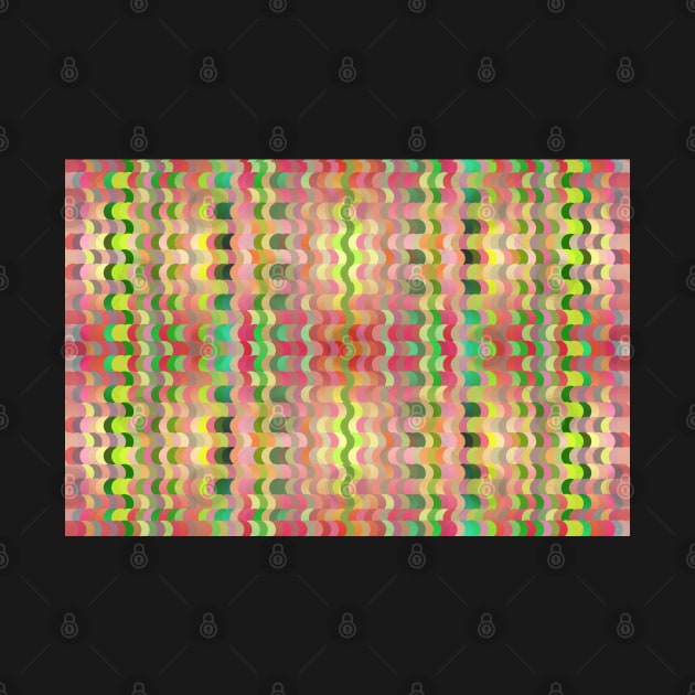 Vintage wavy pattern, colorful waves desing by KINKDesign
