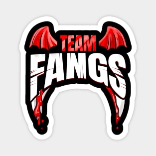 Team Fangs Vampire Horde Halloween Magnet