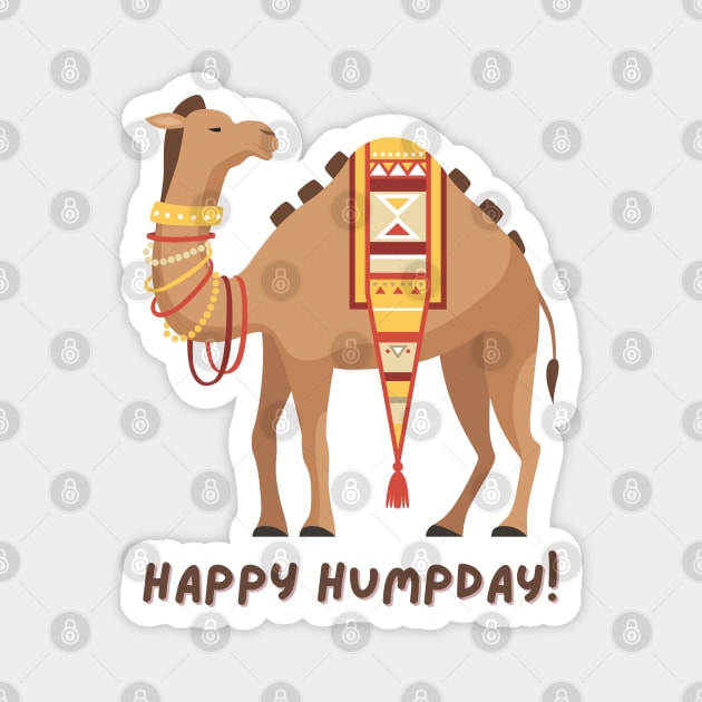 Happy Humpday Hump Day Cute Brown Camel Magnet by Enriched by Art