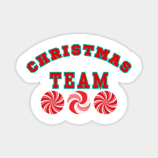 CHRISTMAS Team. Sport Some Peppermint Xmas Style Magnet