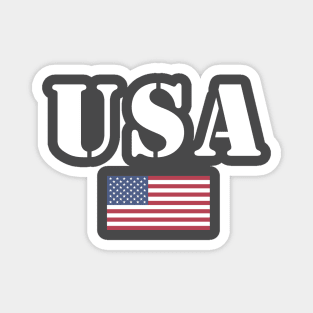 USA vintage Military With United States Flag Magnet