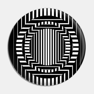 Geometric Abstract in black Pin