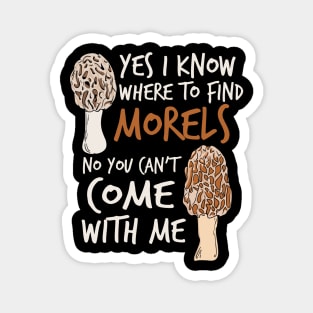 Morel Hunting design for a Mushroom Hunter Magnet