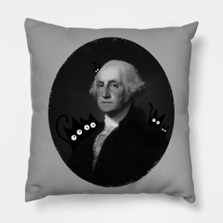 George Washington and the Five Cats Pillow