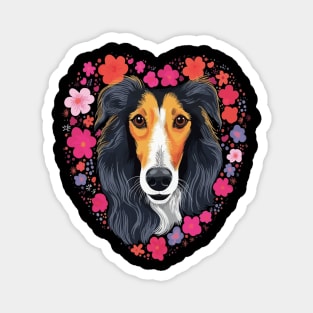 Borzoi Valentine Day Magnet