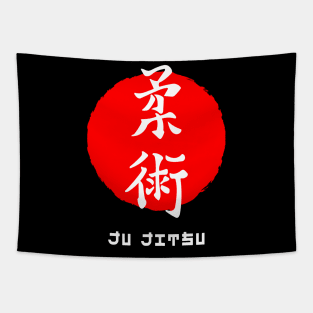 Jujitsu martial art sport Japan Japanese kanji words character 216 Tapestry