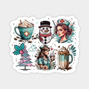 Nurse Christmas Magnet