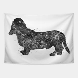 Basset Hound Dog black and white Tapestry