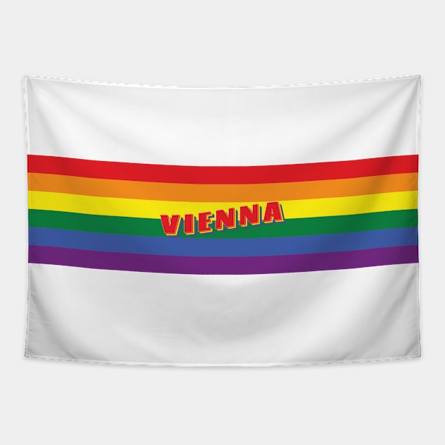 Vienna Pride: Celebrate Love, Equality and Diversity Tapestry by DesignerPropo