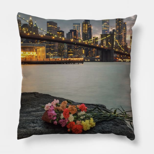 New York Flower Pillow by igjustin