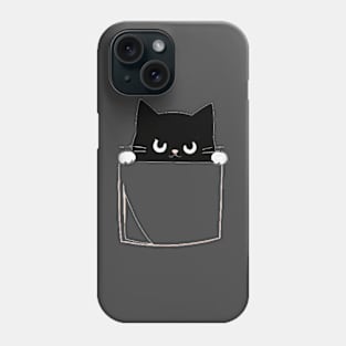 Angry but still cute cat in pocket Phone Case