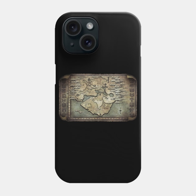 Forbidden Lands Map Phone Case by Power Up Prints