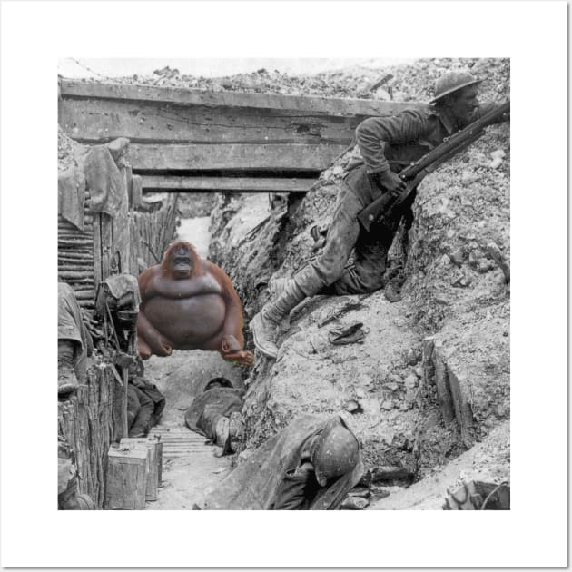 uh oh stinky meme monkey - le monke / world war 1 scene - Uh Oh Stinky -  Posters and Art Prints