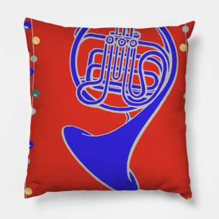 Christmas French Horn Pillow