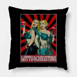 Latto & Christina Pop Art Style Pillow