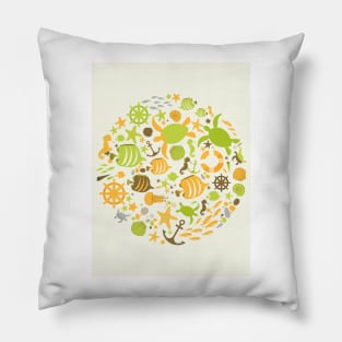 Save The Ocean Keep The Sea Plastic Free Turtle Scene Pillow