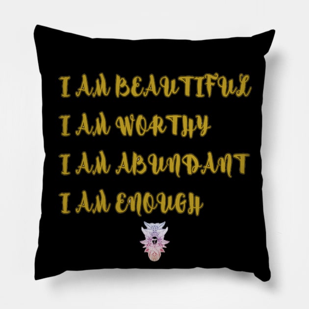 "I AM" AFFIRMATION Pillow by Naturally Divine Goddess Tarot