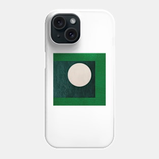 ART leather collage green with dot Phone Case