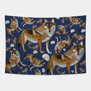 Carpathian Wolves pattern Tapestry