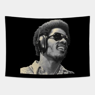 Younger Stevie Wonder Jazz Grey Tapestry