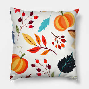 Autumn leaves and fruits - fall season 1 Pillow