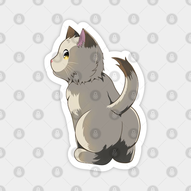Cute Cat Butt Magnet by micho2591