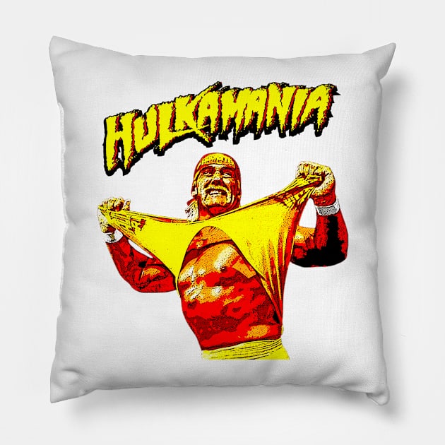 Hulkamania // Retro Comics Style Pillow by Kolovos Comic