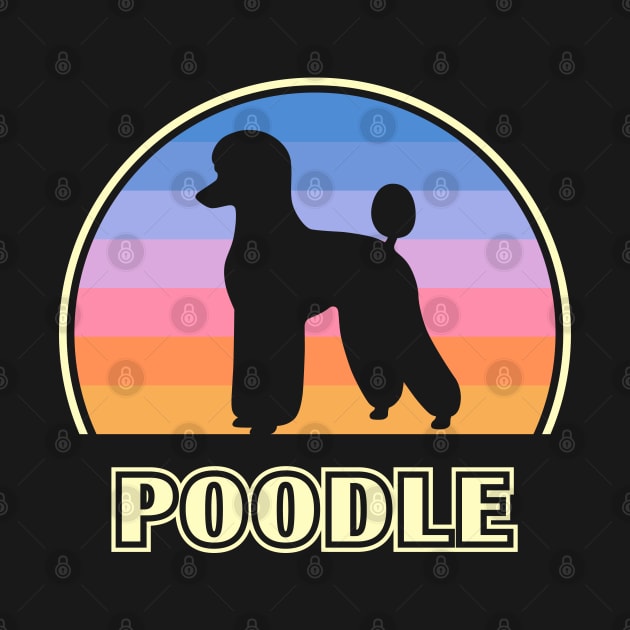 Poodle Vintage Sunset Dog by millersye