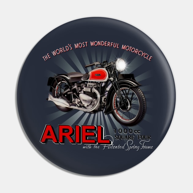 Gorgeous Ariel 1000 Square 4 Motorcycle Pin by MotorManiac