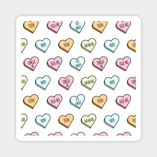 Sassy & Sarcastic Candy Heart Pattern Magnet