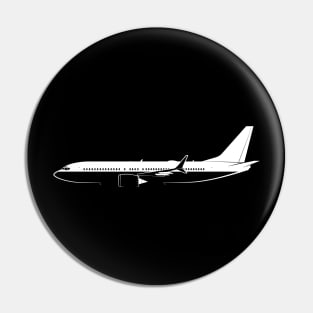 Boeing 737 MAX 8 Silhouette Pin