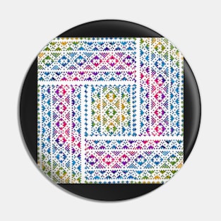 Colorful wool pattern Pin