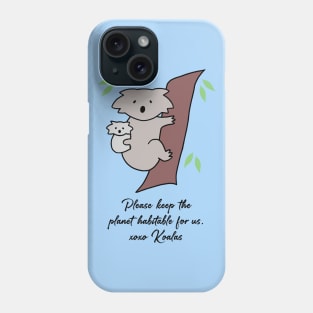 Koala - Habitable Planet (Sky Blue) Phone Case