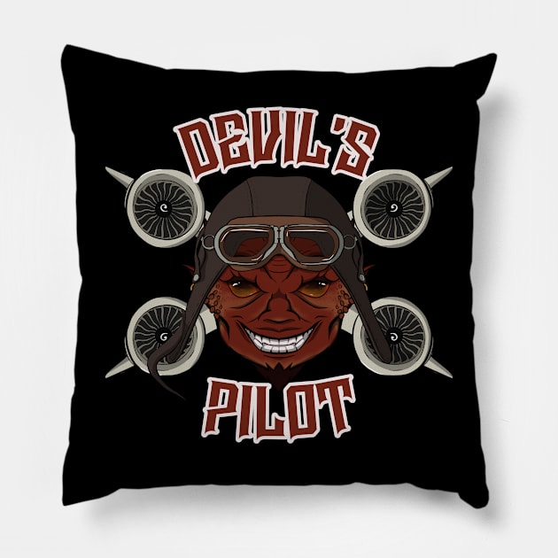 Devil's Pilot Pillow by RampArt