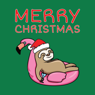 Merry Christmas Festive Sloth T-Shirt