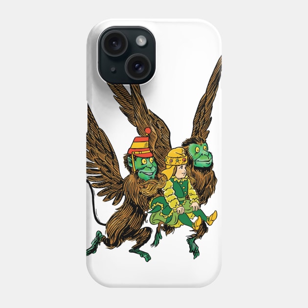 Dorothy with Flying Monkeys, Wizard of Oz Phone Case by MasterpieceCafe