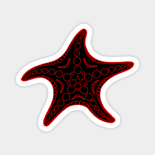 Starfish (red/black) Magnet