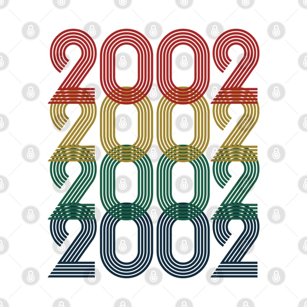 Cool Retro Year 2002 - Made In 2002 - 20 Years Old, 20th Birthday Gift For Men & Women by Art Like Wow Designs