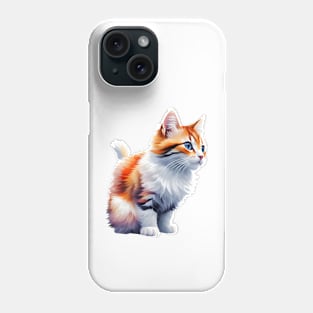 Cute Kitten Watercolor Style - Ai Art Phone Case