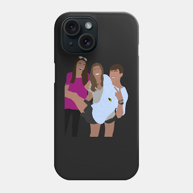 Zach, Kayla, & Haley! Sticker Phone Case by haleynicole11