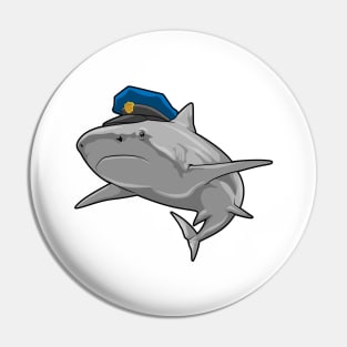 Shark as Police officer Police Pin